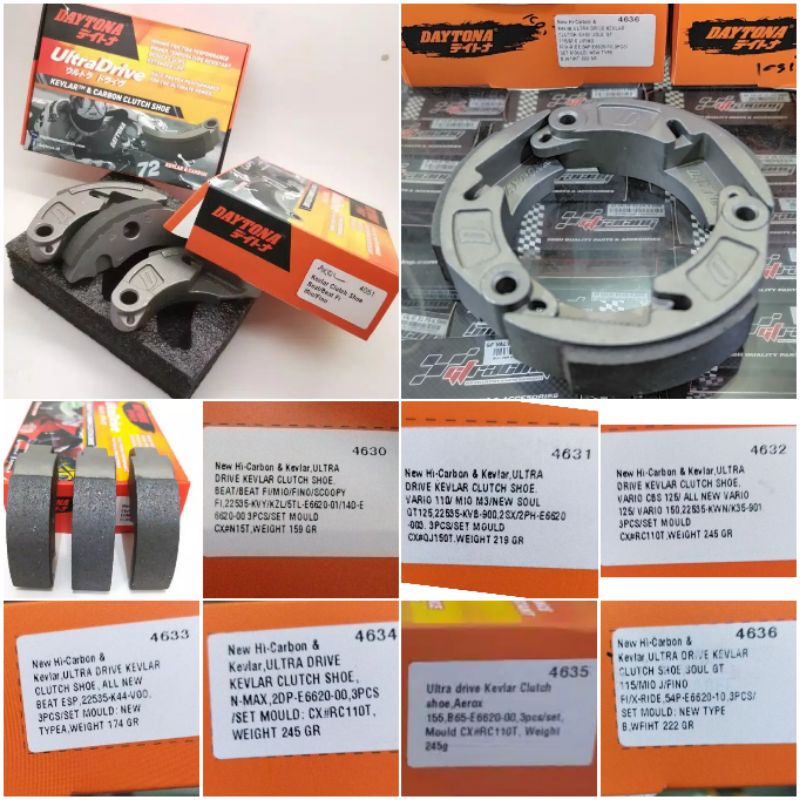 Kampas Ganda Daytona 4630 Beat Mio Sporty Smile Soul Fino Karbu Scoopy FI kasar otomatis original