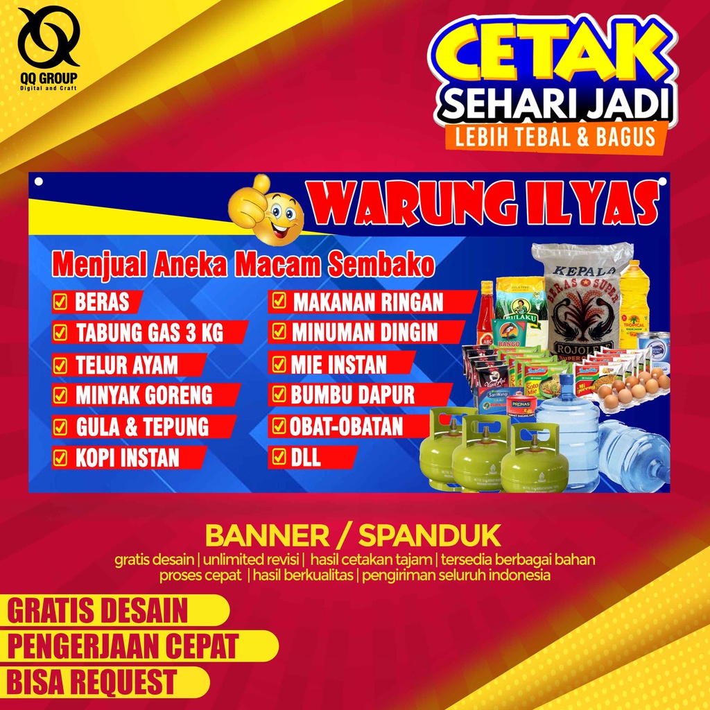 Jual Cetak Banner / Spanduk Free Desain Bebas Request | Shopee Indonesia