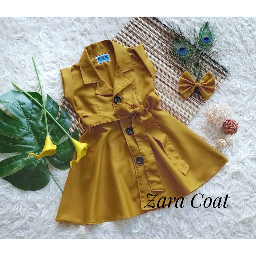 DRESS ANAK LUCU ZARA COAT WARNA GOLD