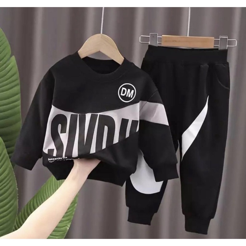 setelan sweater anak motif setelan sweater dan jogger anak motif terbaru 1-5 tahun