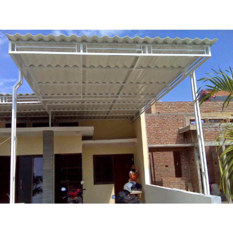 kanopi besi hollow minimalis semarang dengan berbagai pilihan atap