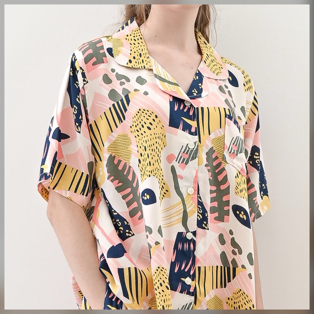 Kalla set - Sleepwear / Piyama Baju Tidur Rayon by RAHA Sleepwear-Safari