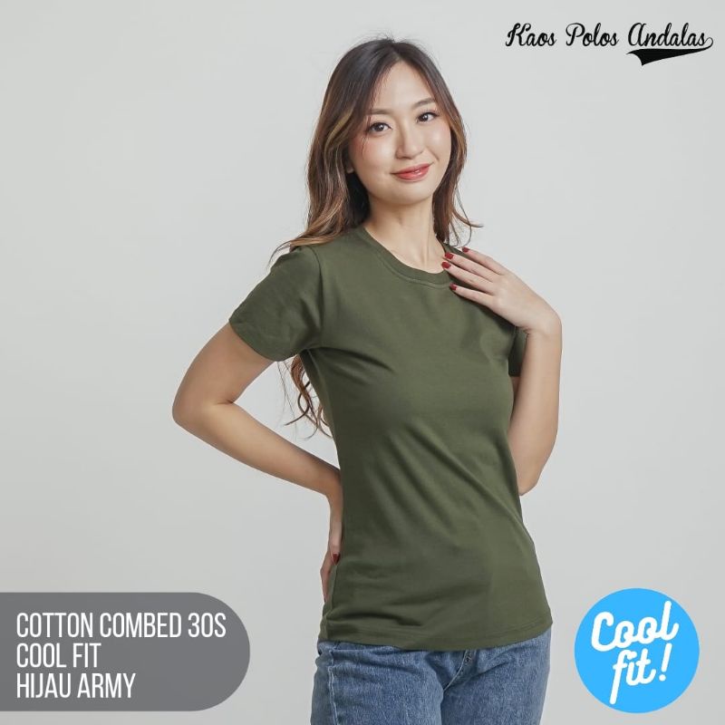 Kaos Polos Cewek Cool Fit Cotton Combed 30s Model Slimfit Seri Warna 2