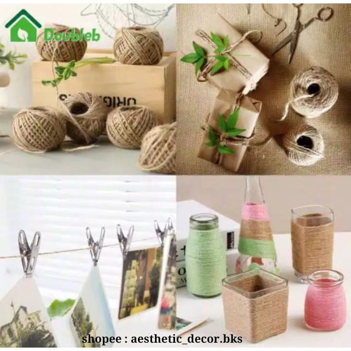 Roll tali rami/tali goni warna natural