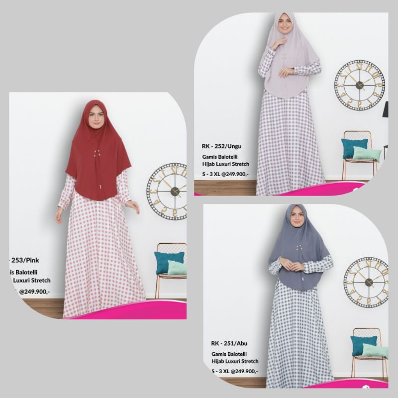 Gamis Rauna #RK 253 # Gamis Set Hijab