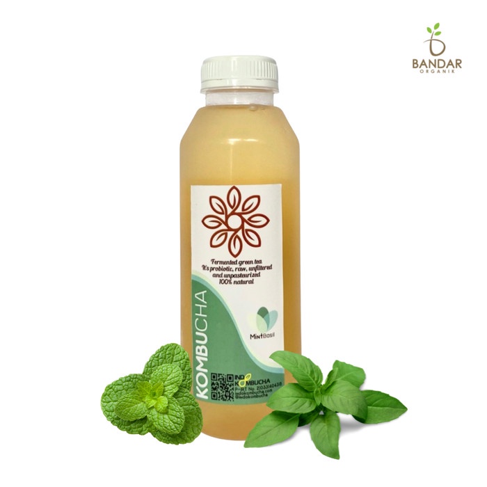 

Indokombucha - Teh Kombucha Mint Basil 1L - Less Sweet (BERKUALITAS)
