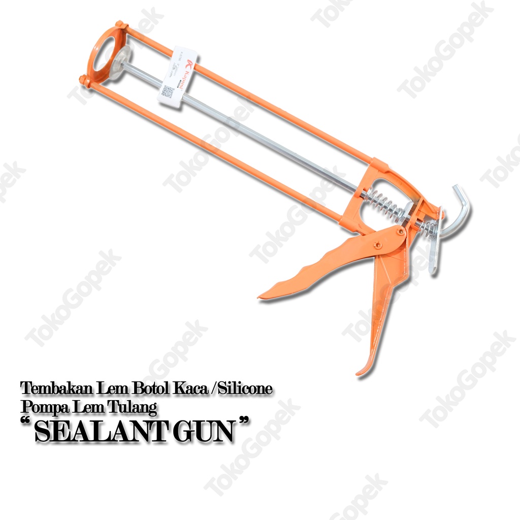 PAKET 2PCS - TEMBAKAN LEM KACA SILICONE (TULANG ) + LEM SEALANT BOTOL