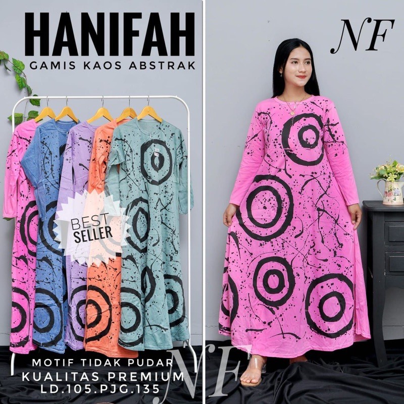  GAMIS  KAOS  HANIFAH BUSUI RESLETING DEPAN MURAH  ADEM 