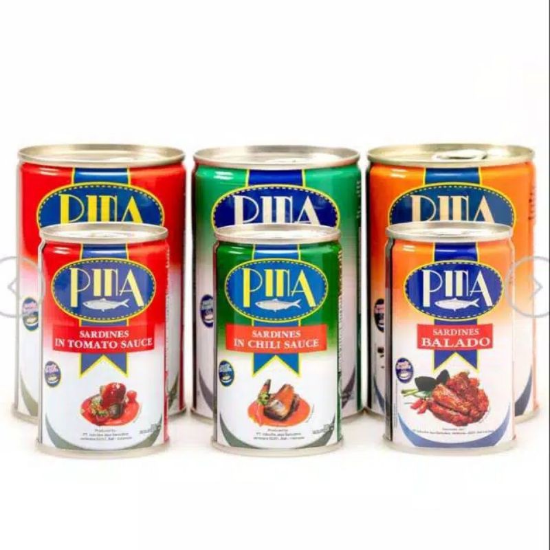 

SARDEN KALENG PINA 155 GR SARDEN SAUS TOMAT / SARDEN BALADO /SARDEN SAUS SAMBA