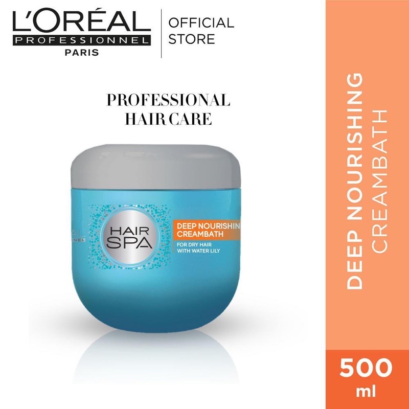 Loreal Hair Spa Deep Nourishing Creambath 500ml - For Dry Hair With Water Lily