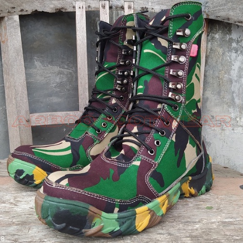 Sepatu PDL Pria tni FULL loreng/sepatu loreng raider/ sepatu tni brimob cordura kanvas