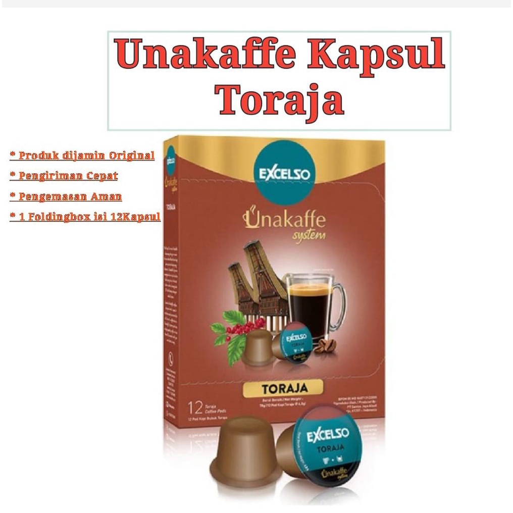 Jual Kopi Kapsul Excelso Unakaffe Capsule Toraja Shopee Indonesia