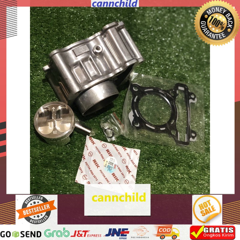 Blok set blok kitBlok cylinder blok bore up jupiter mx/vixion old 62mm ring riken not moto1,kawahara