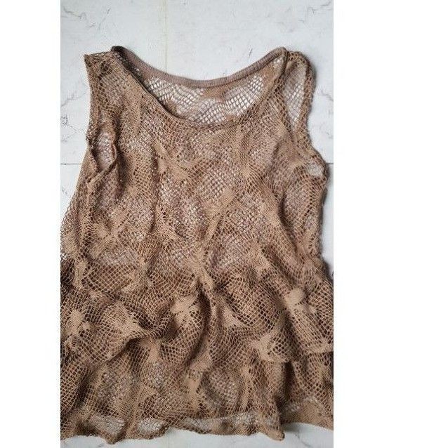 preloved y2k thrift fish net butterfly top