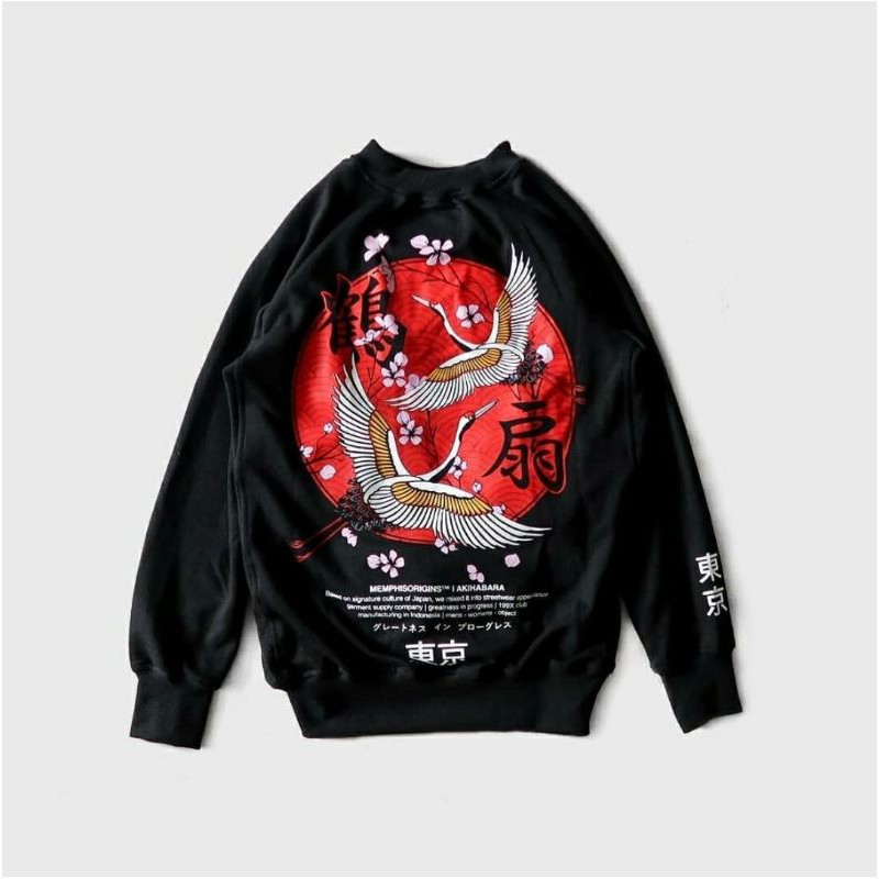 Jaket sweater crewneck Memphis original/sweater japan/memphis sukajan