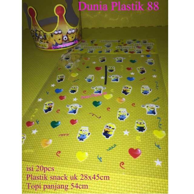 isi 20SET plastik souvenir snack topi mahkota party 
