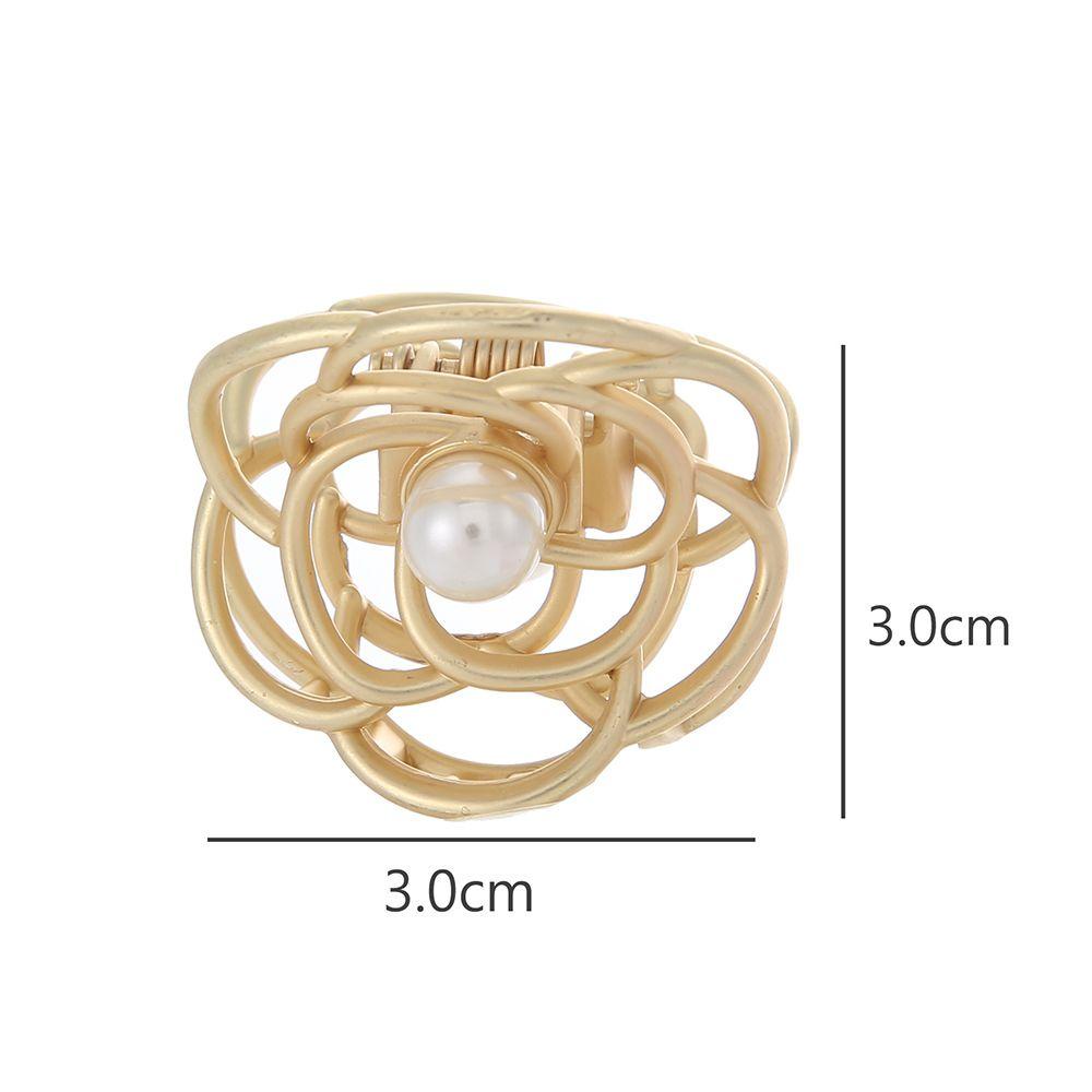 NEEDWAY Hair Claw Fashion Ladies Wanita Aksesoris Rambut Logam Mutiara Hiasan Kepala