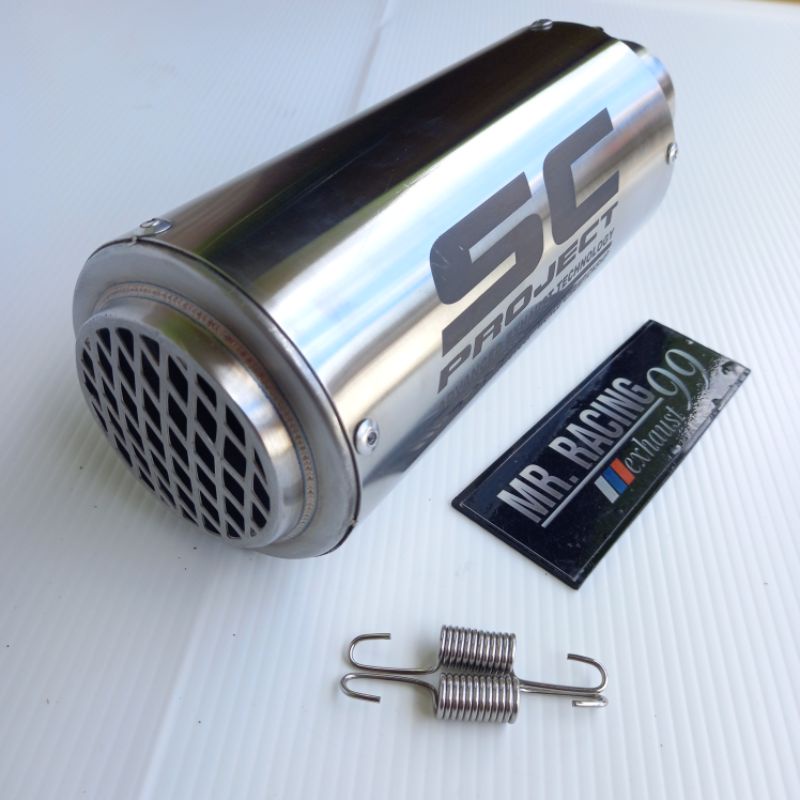 Knalpot SC PROJECT Sandblasting - SC Carbon - SC Titan  - SC Carbon Blue - SC DOFF - SC Rainbow Silincer Only Cbr150 - Ninja250 - Ninja Zx25rr - R25  - CB150 - CBR250RR - R15 - Vixion - Xabre -MX KING - Beat - Scoopy -Vario  - Nmax - Aerox -  Satria-SC Titan Ram