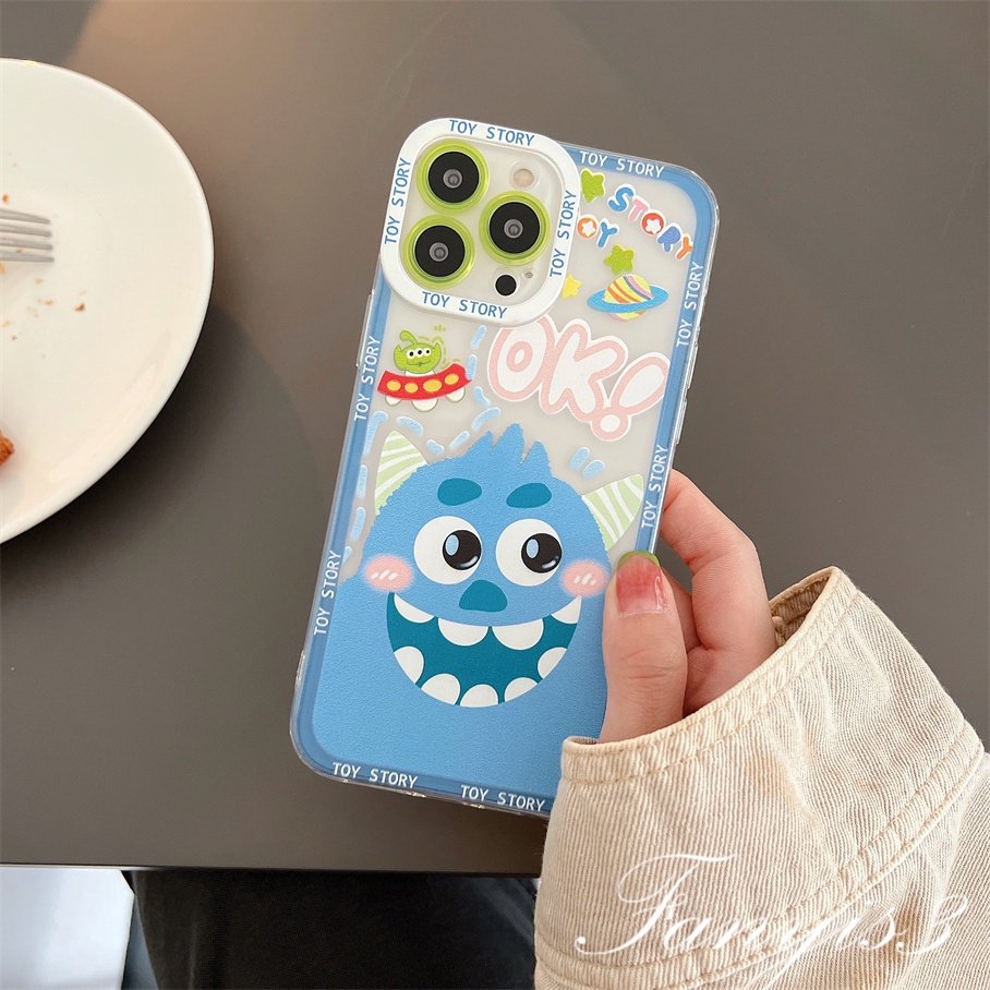 Realme C55 C35 C31 9 Pro+ C25Y C21Y C25 C25s C12 C21 C20 C20A C11 C17 7i C15 8 7 6 5 Pro 8i 5i 5s 6i Narzo 50A 50i Cartoon Monster Phone Case Clear TPU Soft Cover