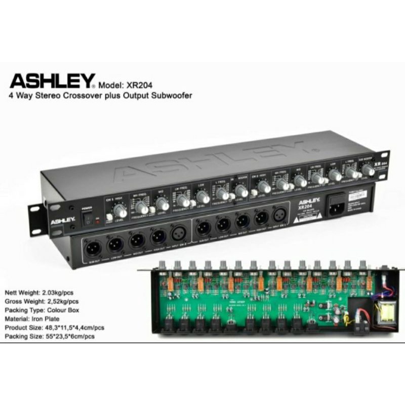 CROSSOVER ASHLEY XR204 XR 204 ORIGINAL 4 WAY 2 SUB OUTPUT