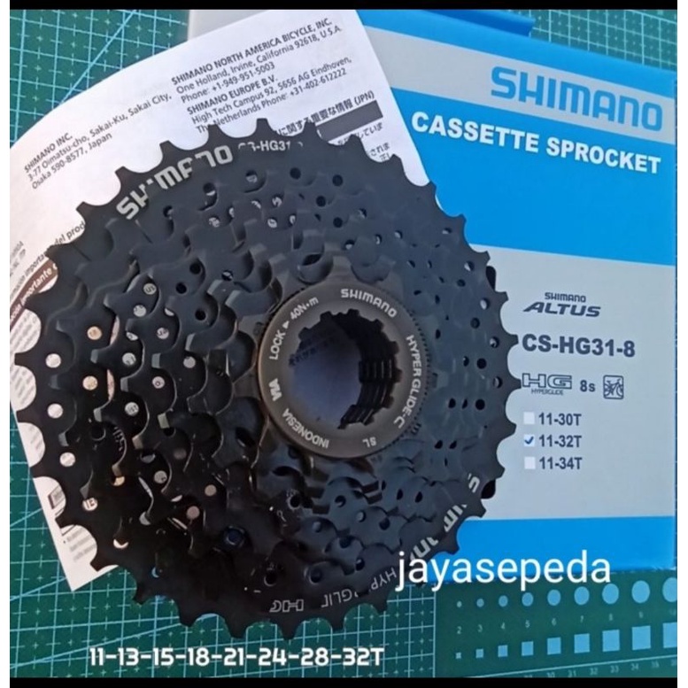 sprocket shimano sprocket 8 speed 11 - 32T black original