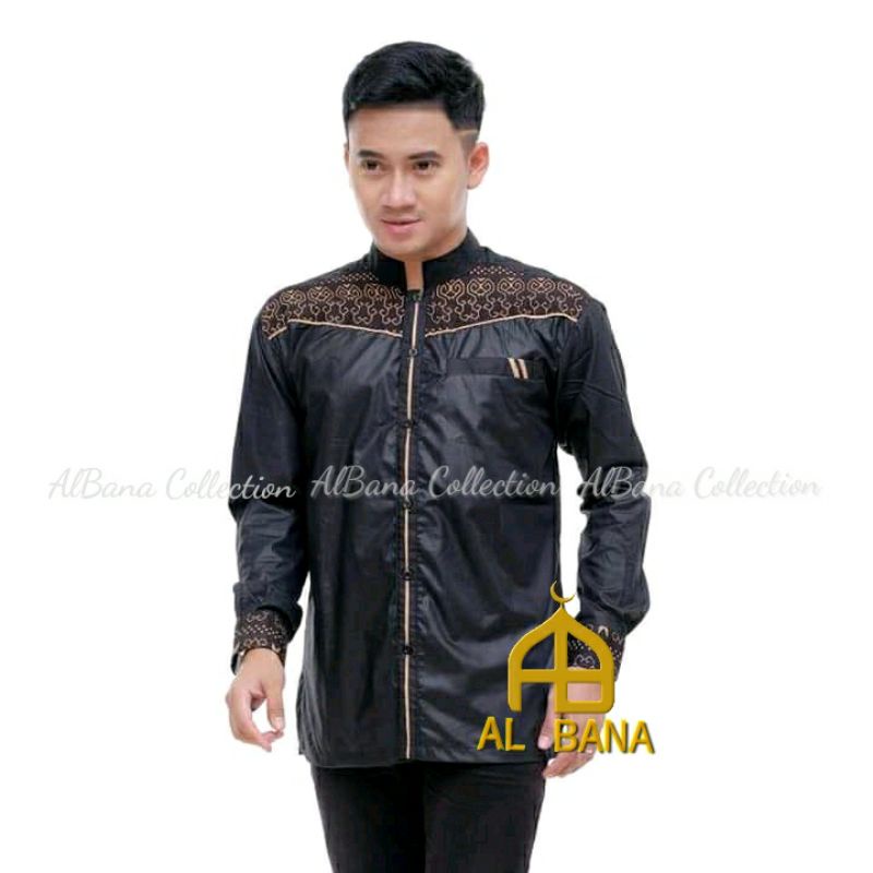 Koko Batik Motif Terbaru Lengan Panjang muslim pria (BISA COD)