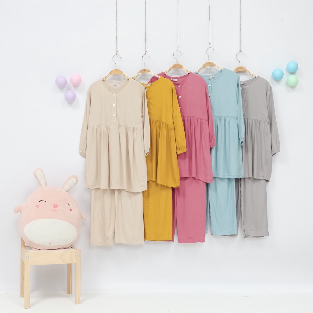 (ONE SET RAYON POLOS) One Set Anak Perempuan