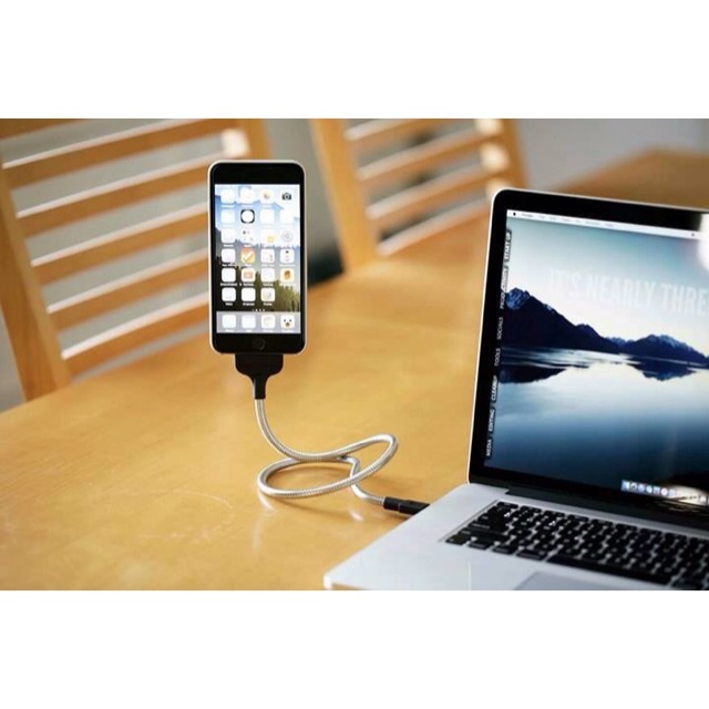 kabel data coil brace + lazy pod full metal cable for iPhone  lighting