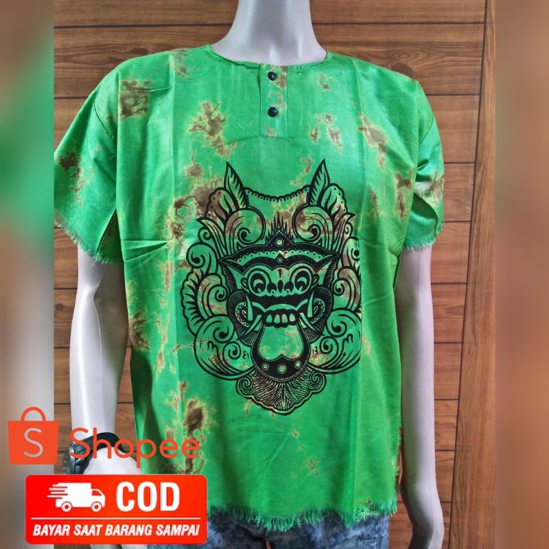 Baju Bali Barong Jumbo XXL Baju Pria Wanita Santai Rayon Tebal Baju Bali Jumbo/CUCI GUDANG KAOS BALI