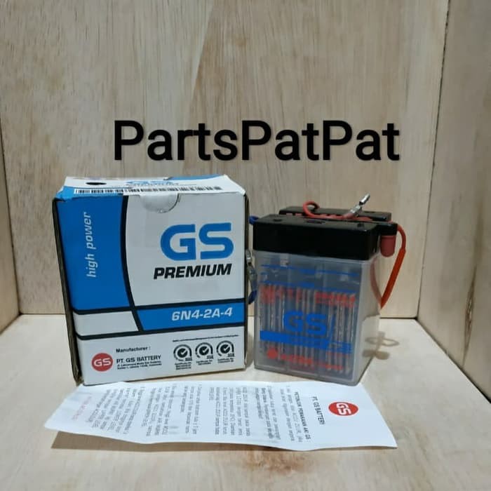 Order Langsung AKI GS 6N4-2A-4 ACCU GS PREMIUM 6N42A4 HONDA WIN 100 GS BATTERY ASLI Limited