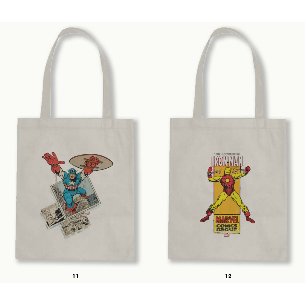 TOTE BAG -MARVEL (COMICS -CAPTAIN AMERICA-IRON MAN-THOR-HULK-SPIDERMAN).01