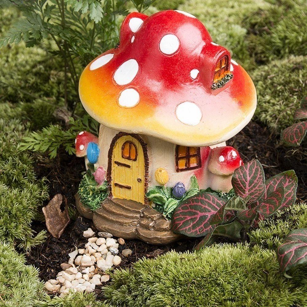 [Elegan] Rumah Jamur Natal Bonsai Craft Flower Mushroom Desktop Decor Hiasan Rumah Miniatur