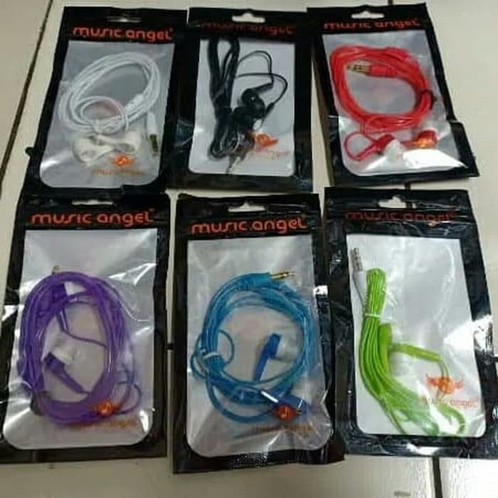 Murah Headset Earphones Music Angel Handsfree Handfree Musik Stereo Super Bass....