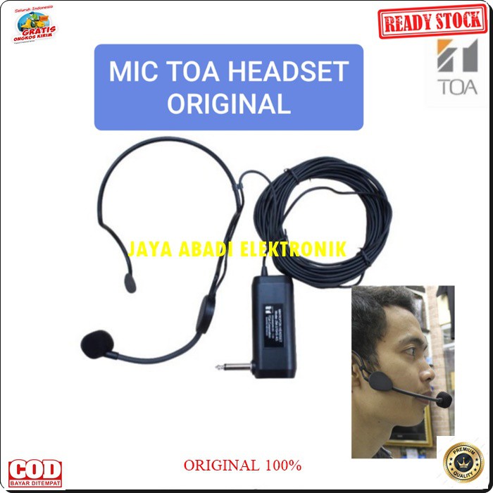 G01 TOA MIC HEADSET 10 METER MIKROPHONE AUDIO MIK BANDO KABEL PANJANG CABLE CONDENSER PEKA SENSITIF ELECTRIK MIKROPHONE VOKAL PROFESIONAL UNIVERSAL BISA DIPAKAI KESEMUA KE ALAT AUDIO MENGGUNAKAN BATERAI A2