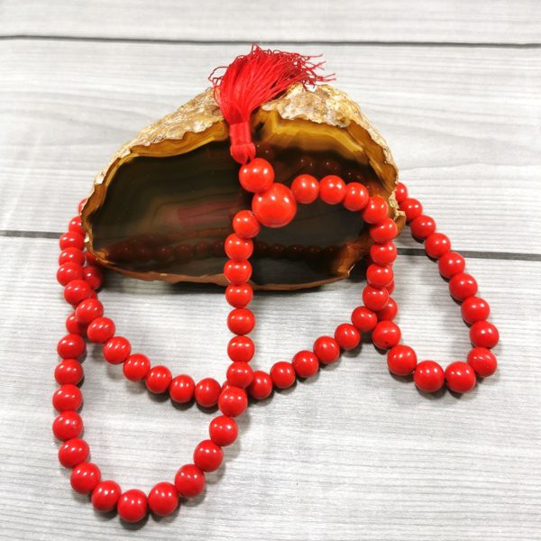 Tabsih Natural Alam Batu Marjan Red Coral 99 Butir Asli Dijamin