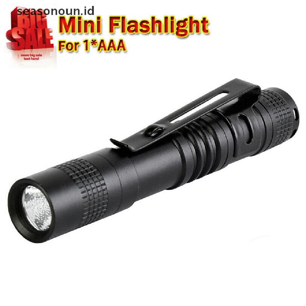 (seasonoun) Xpe-r3 Lampu Senter LED Mini Bentuk Pulpen Untuk Camping Outdoor