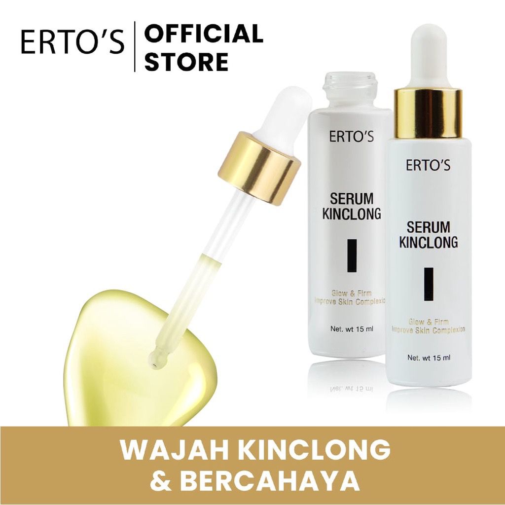 BPOM Ertos Serum Kinclong Serum Glowing Erto's Serum Pencerah Wajah Serum Ertos Glowtening