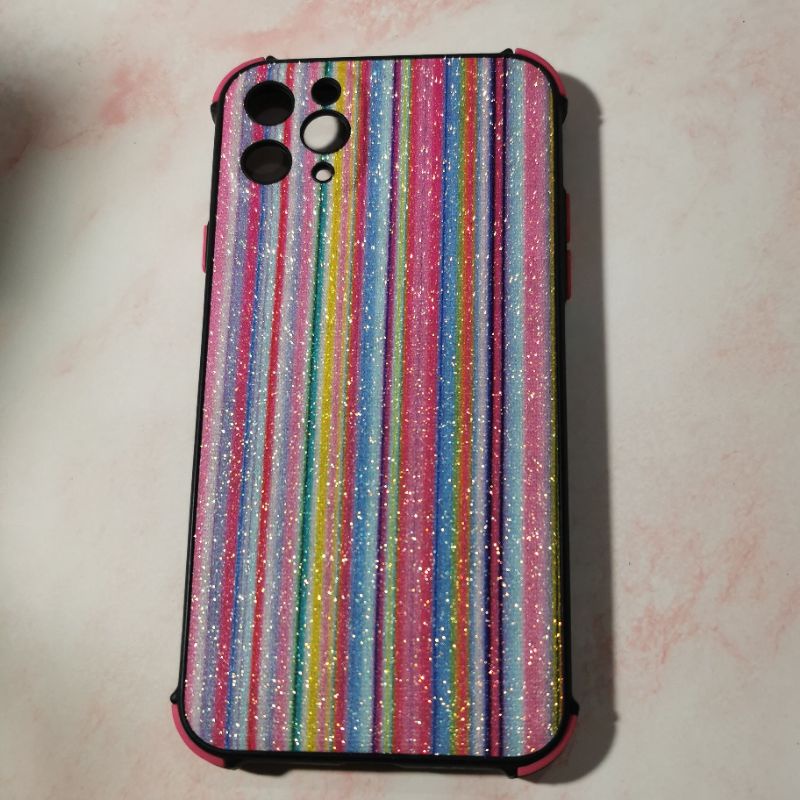 Softcase overseas iphone 11 pro max blink rainbow crack