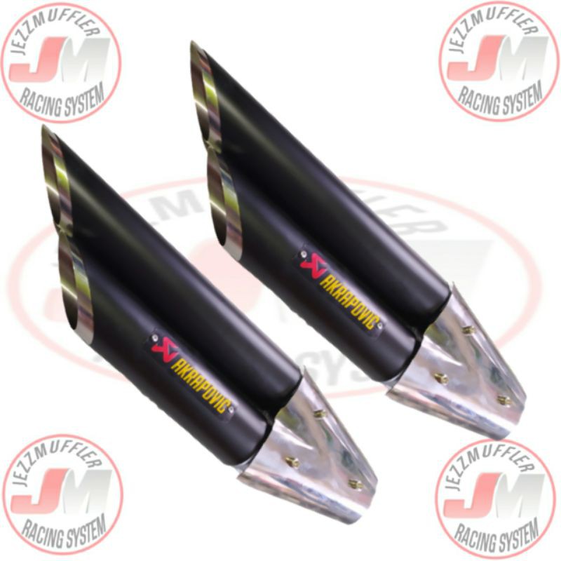 KNALPOT AKRAPOVIC 2CABANG UNTUK BYSON SCORPIO R15NEW CB150R GSX VIXION CBR NMAX AEROX DLL