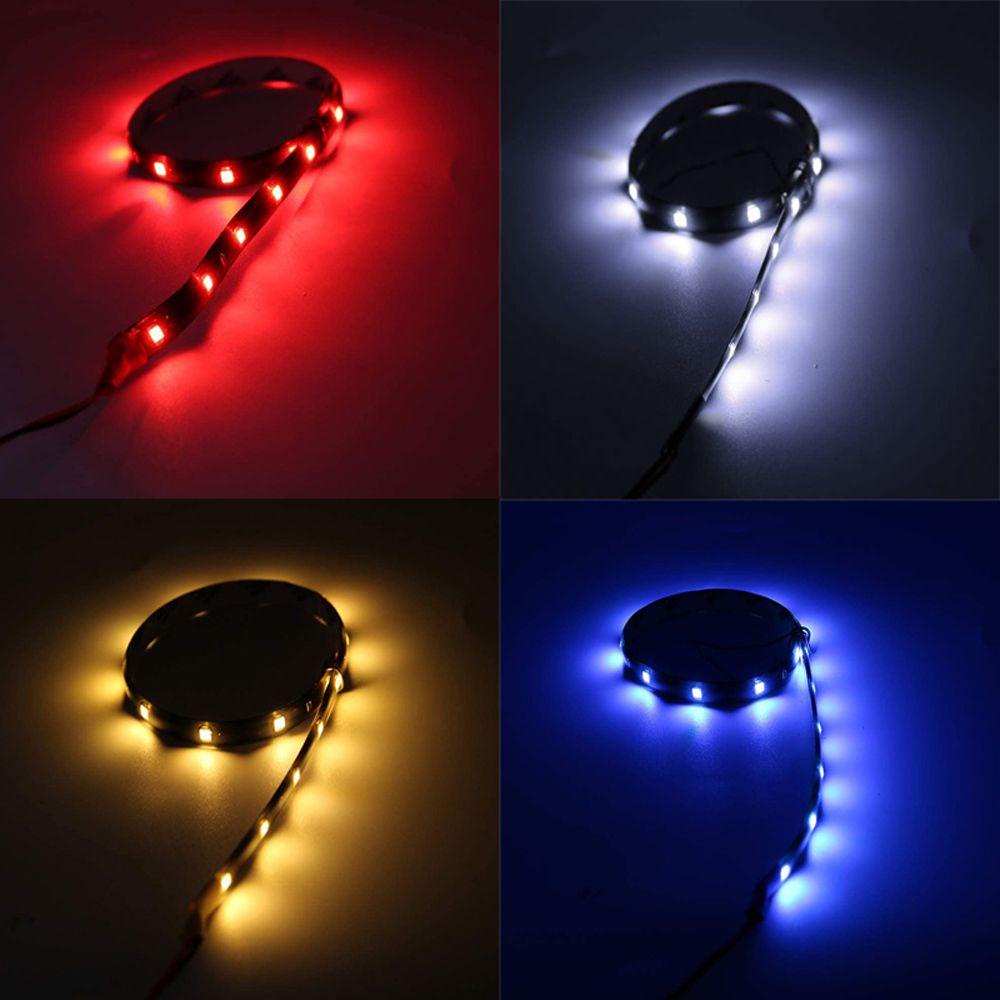 Lanfy Lampu LED Strip Mobil Universal Fleksibel 1PCS Patch Lamp Lampu Suasana Motor Auto Inerior Light Sepeda Siang Hari Berjalan Lampu Sepeda DIY Bohlam