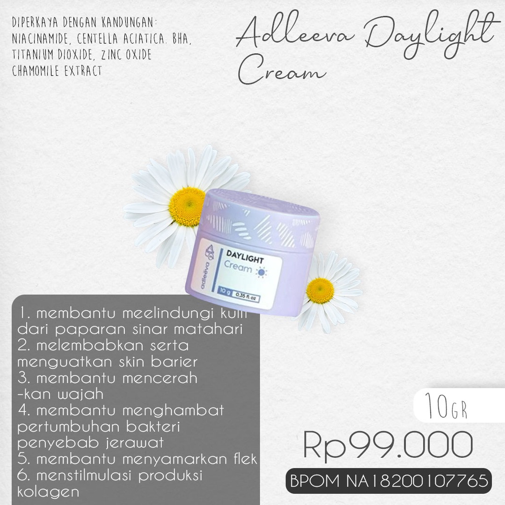 ADLEEVA BY ADEEVA Paket Basic Whitening Series Skincare Original Glowing-3