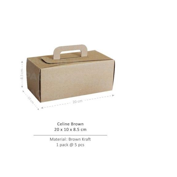 

[Digipack] Celine Brown Cake Box 20 x 10 x 8.5 | Kotak | Dus Kue