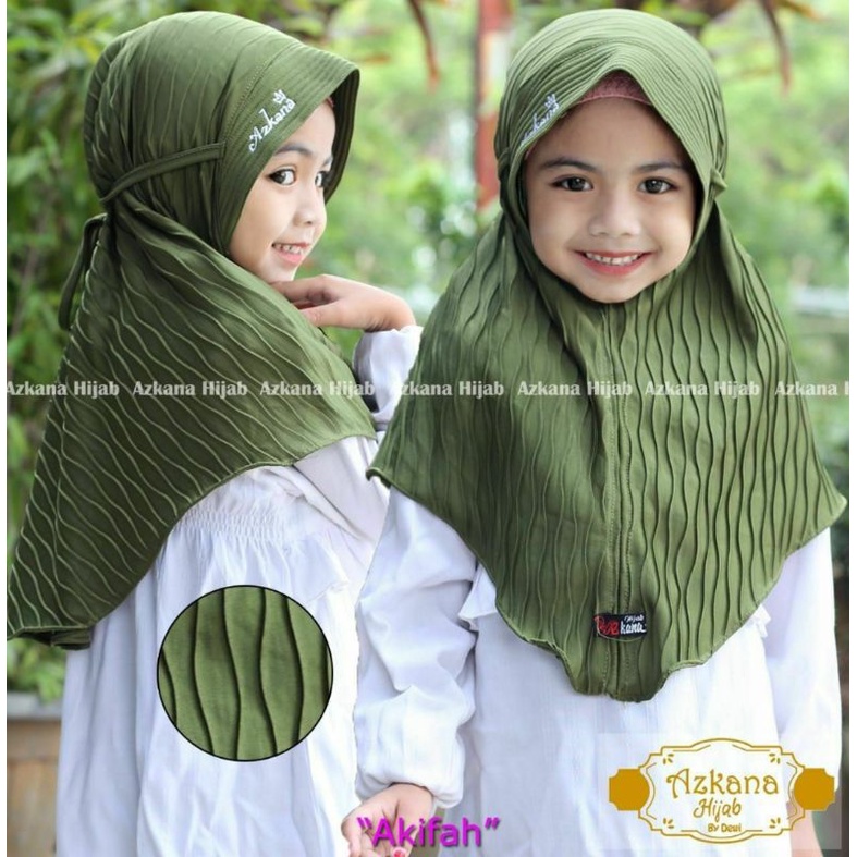 JILBAB ANAK PLISKET AKIFAH - JILBAB INSTAN PRISKET ANAK KEKINIAN ORIGINAL