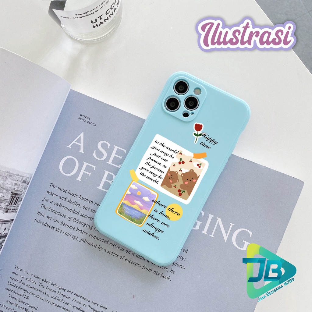 CASE CASING SOFTCASE SILIKON MACARON PELINDUNG KAMERA ILUSTRASI OPPO VIVO SAMSUNG XIAOMI REALME IPHONE ALL TYPE JB5567