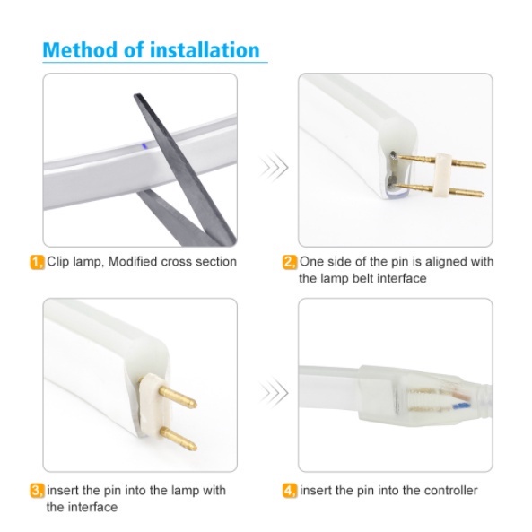 Lampu LED Strip NEON FLEX / Neon Flexible LED Strip Flex per Meter 220V IP65 WATERPROOF