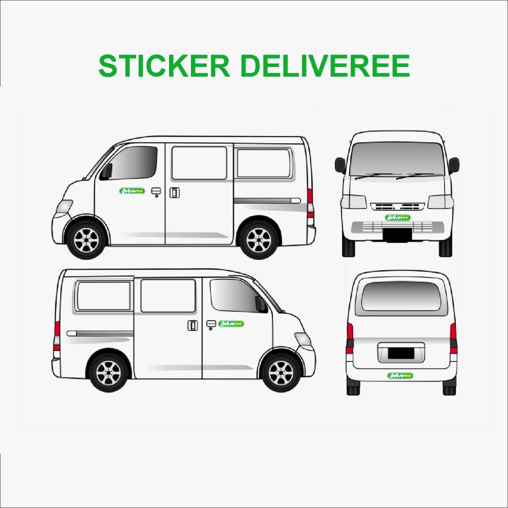 Sticker Deliveree/Gocar/Grab/Lalamove 40x10