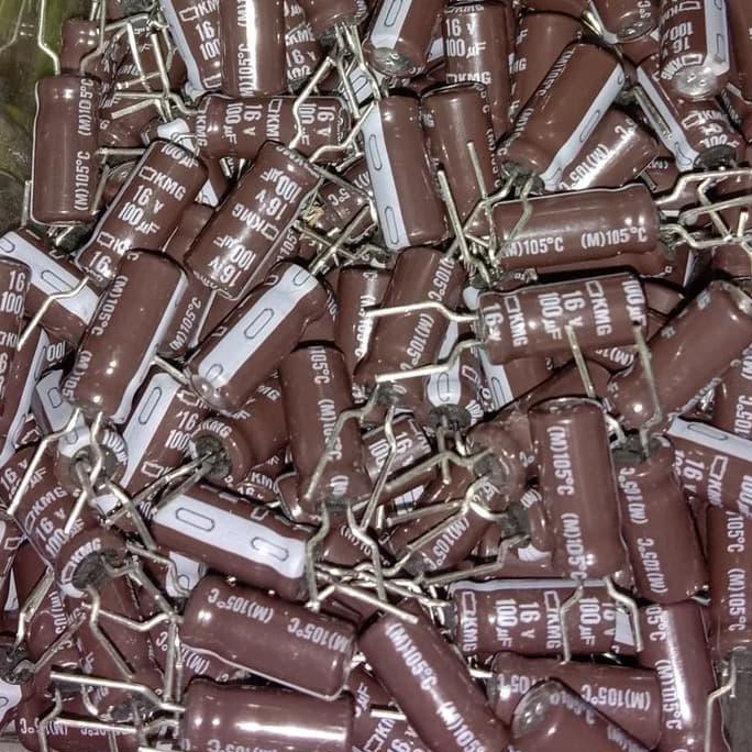 100 6.3 100Uf 6.3V 100Uf6.3V 100,6.3V Capacitor Elko Kapasitor Polar Pcmelebik54 Juara