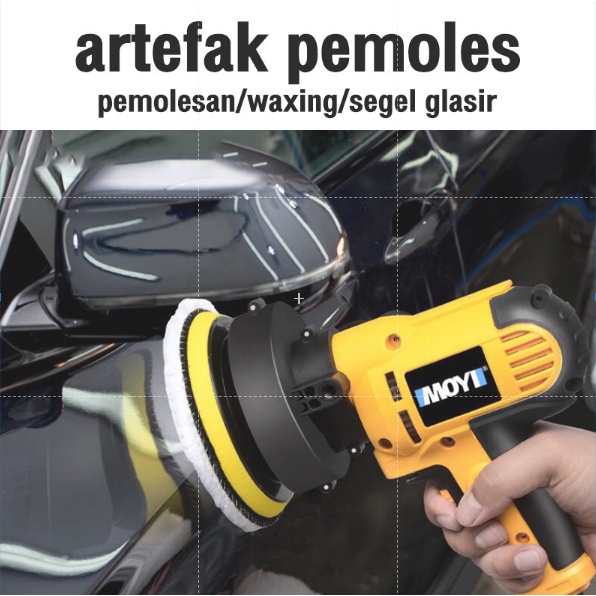 Reaim（garansi 3 tahun）Mesin poles  Wool Polisher 5&quot; Disc Mesin Poles Mobil Motor Detailing mobil super lengkap siap pakai harga promo japan yehnology