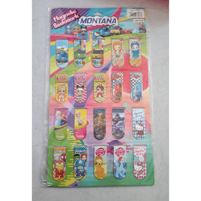 

Pembatas buku magnet karakter /post it magnetic / Bookmark magnet fancy karakter MONTANA