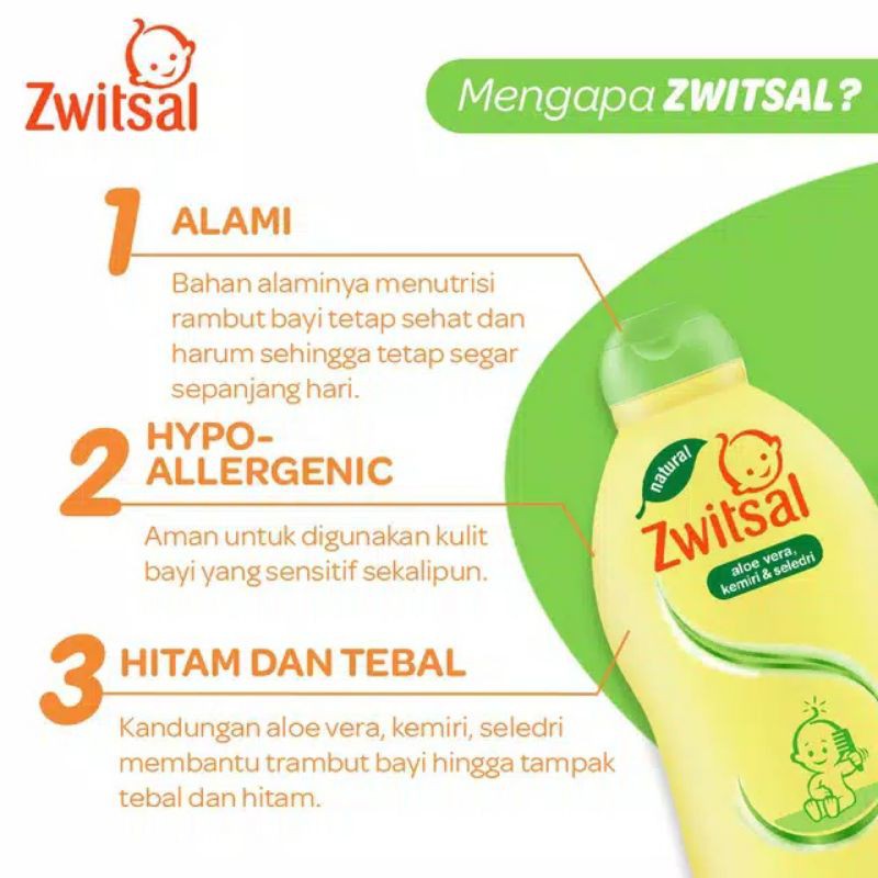 Zwitsal Hair Lotion Aloevera Kemiri Seledri 100/200Ml- Hair Lotion Anak, Penyubur Rambut Bayi